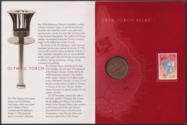 AUSTRALIA - 1999 'OLYMPIC TORCH' PNC 1956 Penny [E8547]
