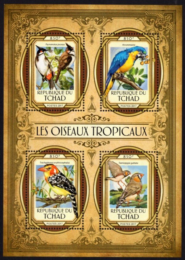 CHAD - 2017 'TROPICAL BIRDS' Miniature Sheet MNH [E8265]