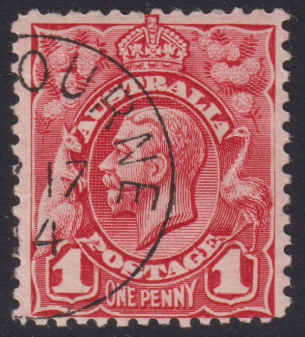 AUSTRALIA - 1913 KGV 1d RED 'ENGRAVED' SG 17 CTO Cv $75 [E7615]