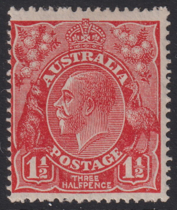 AUSTRALIA KGV Heads - 1926 SM Wmk 1½d RED P14  SG 87 MNH Cv £40 [E7618]