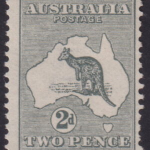 AUSTRALIA - 1914 ROO 1st Wmk 2d 'GREY' SG 3 MLH Cv £55 [E7654]