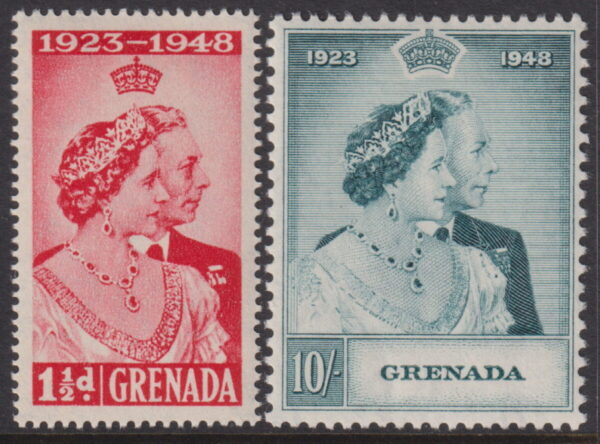 Grenada - 1948 Silver Wedding Set SG 166/67 MLH Cv £ 24 [E8083]