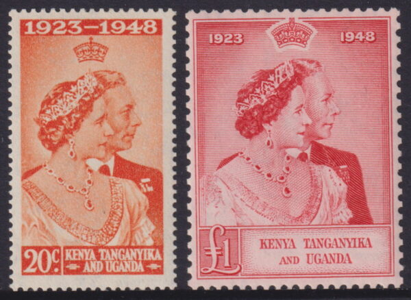 KUT. - 1948 Silver Wedding Set SG 157/8 MLH Cv £ 50 [E8084]