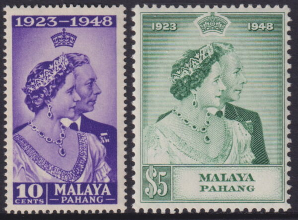 Pahang - 1948 Silver Wedding Set SG 47/48 MLH Cv £ 25 [E8092]