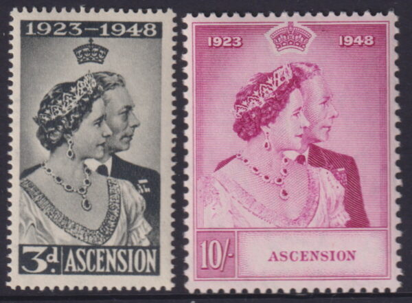 Ascension - 1948 Silver Wedding Set SG 50/51 MNH Cv £ 50 [E8106]