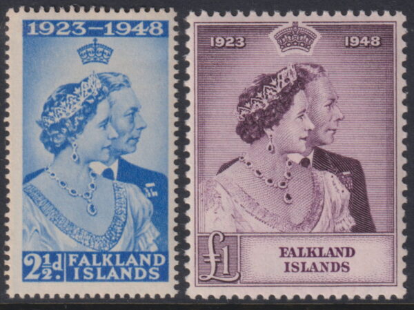 Falkland Island - 1948 Silver Wedding Set SG 166/67 MNH Cv £ 90 [E8116]