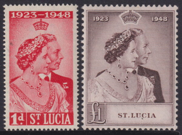 Saint Lucia - 1948 Silver Wedding Set SG 144/145 MNH Cv £ 17 [E8131]