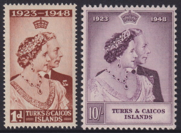 Turks & Caicos - 1948 Silver Wedding Set SG 208/209 MNH Cv £ 14 [E8140]