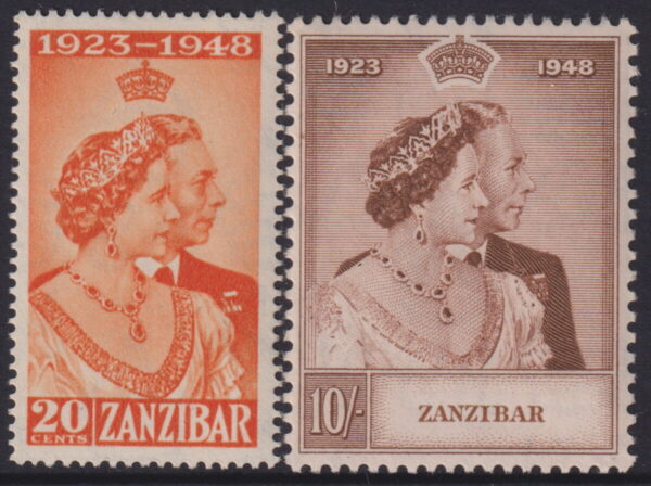 Zanzibar - 1948 Silver Wedding Set SG 333/334 MNH Cv £ 25 [E8142]