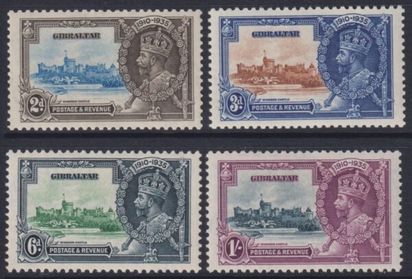 Gibraltar - 1935 Silver Jubilee Set SG 114/17 MH Cv £ 28 [E8158]