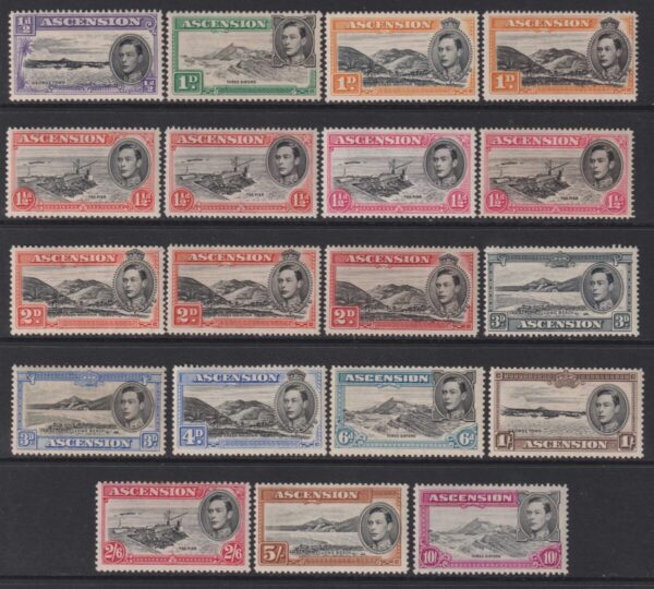 ASCENSION KGVI - 1937 Set to 10/- 'THREE SISTERS'  SG 38/47 MH Cv £250 [E8203]