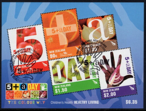 NEW ZEALAND - 2006 '5+ A DAY - A HEALTHY EATING CAMPAIGN' CTO Miniature Sheet MNH [E8273]