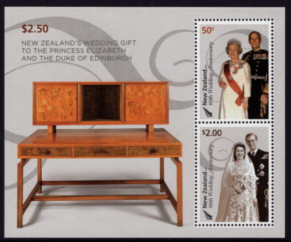 NEW ZEALAND - 2007 'QEII DIAMOND WEDDING ANNIVERSARY' Miniature Sheet MNH [E8291]