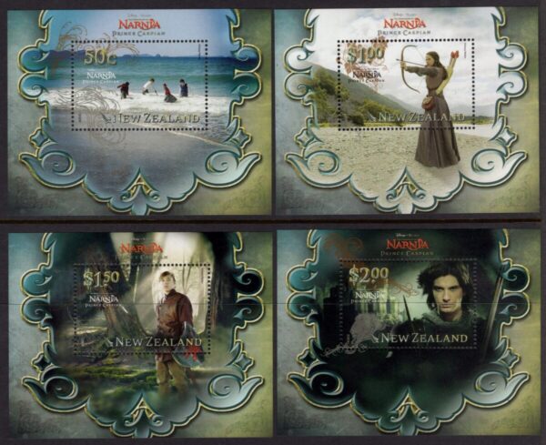 NEW ZEALAND - 2008 'MAKING OF NARNIA' Set of 4 Miniature Sheets MNH [E8317]