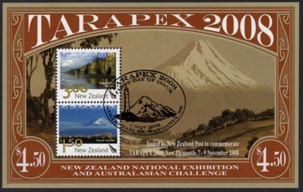 NEW ZEALAND - 2008 'TARAPEX NATIONAL STAMP EXHIBITION' Miniature Sheet CTO [E8322]