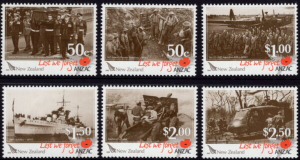 NEW ZEALAND - 2009 'ANZAC 2ND SERIES' Set of 6 MNH [E8396]
