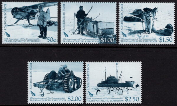 ROSS DEPENDENCY - 2007 '50th ANNIVERSARY OF COMMONWEALTH TRANS-ANTARCTIC EXPEDITION' Set of 5 MNH [E8266]