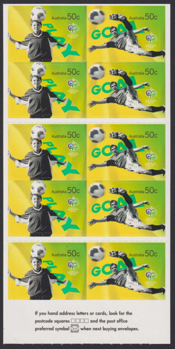 AUSTRALIA - 2006 'SOCCER IN AUSTRALIA' Self Adhesive Booklet Mint [E7992]