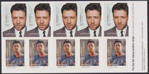 AUSTRALIA - 2009 'LEGENDS - Russell Crowe' Self Adhesive Booklet Mint [E8003]