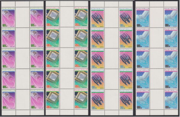 AUSTRALIA - 1987 'ACHIEVEMENT IN TECHNOLOGY' Gutter strip set of 4 MNH [E8486]