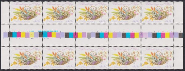 AUSTRALIA - 1992 'GREETINGS' Gutter strip MNH [E8247]