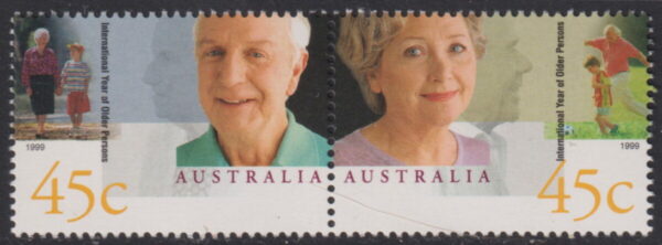 AUSTRALIA - 1999 'INTERNATIONAL YEAR OF THE OLDER PERSON' Pair MNH [E8439]