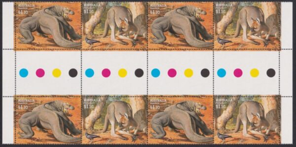 AUSTRALIA - 2008 'MEGA FAUNA' Gutter strip MNH [E9377]