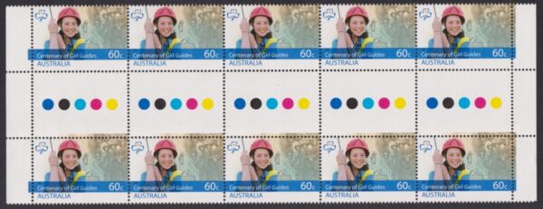 AUSTRALIA - 2010 'CENTENARY of GIRL GUIDES' Gutter strip MNH [E7970]