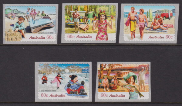 AUSTRALIA - 2010 'LONG WEEKEND' Self Adhesive Set of 5 Mint [E7983]