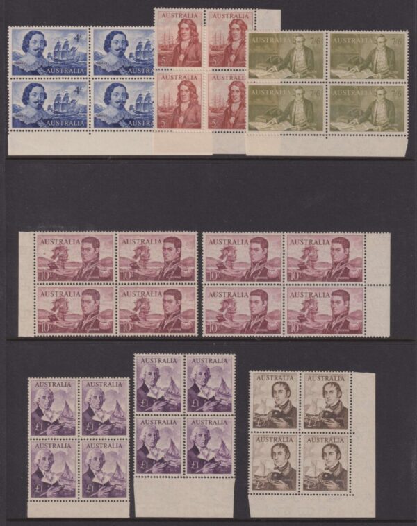 AUSTRALIA Navigators 1963 NAVIGATORS to £2 Blocksx4 SG355/60 MNH Cv £800 [E8610]