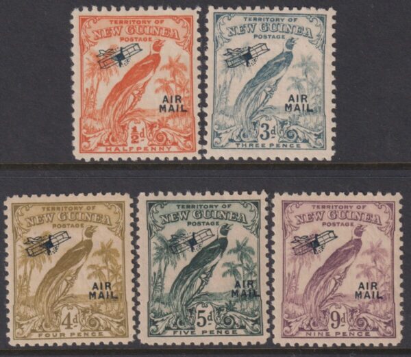 NEW GUINEA - 1932 Part Set to 9d Bird of Paradise AIR SG 190/98 MNH Cv £30 [E8629]