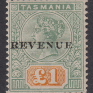 TASMANIA - 1900 £1 GREEN & YELLOW 'REVENUE'  SG F39 MNH Cv £300 [E8665]