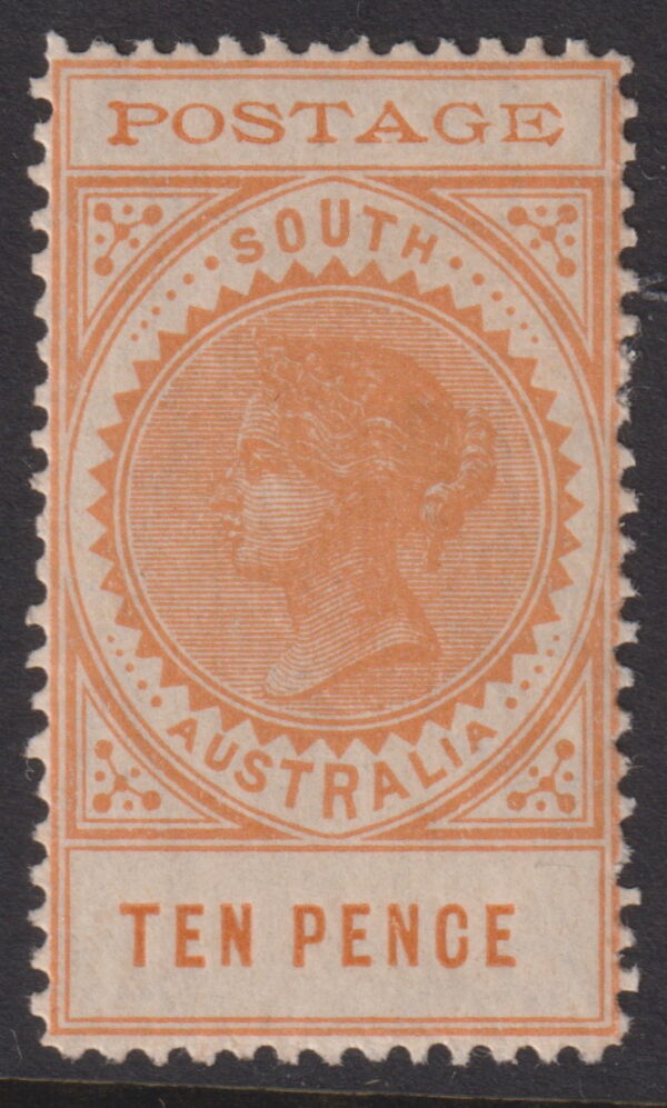 SOUTH AUSTRALIA - 1902 10d Dull YELLOW  SG 274 MLH Cv £22 [E8677]