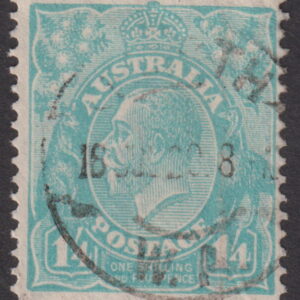 AUSTRALIA - 1928 KGV SM Wmk 1/4d 'Turquoise-Blue' SG104 var FU Cv $200 [E8775]