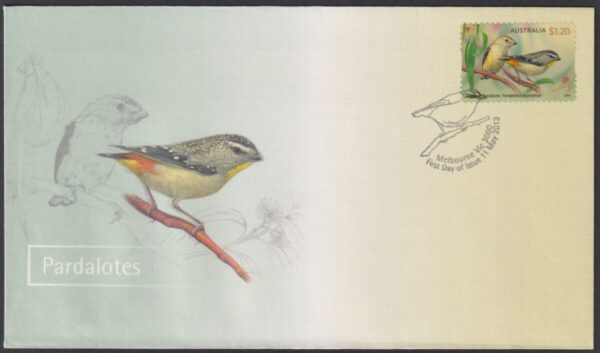 AUSTRALIA - 2013 'PARDALOTES' $1.20 Self Adhesive First Day Cover [E9263]