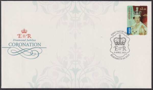 AUSTRALIA - 2013 'QEII DIAMOND JUBILEE CORONATION' International Self Adhesive First Day Cover [E9262]