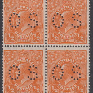 AUSTRALIA - 1928 KGV SM Wmk ½d 'ORANGE' OS SGØ97 MNH Cv $80 [E8865]