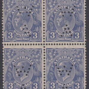 AUSTRALIA - 1932 KGV CofA 3d 'BLUE' WA Official SG128 MLH/MNH Cv $140++ [E8884]