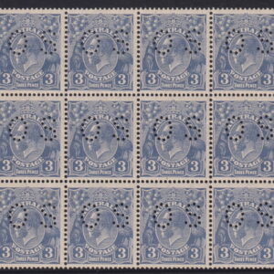 AUSTRALIA - 1928 KGV SM Wmk 3d BLUE Die 2 OS SGØ106b MNH Cv $1,500 [E8895]