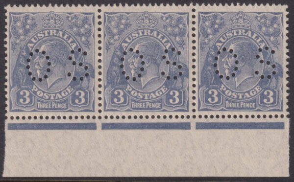 AUSTRALIA - 1928 KGV SM Wmk 3d Dull BLUE Die 2 OS SG Ø106b MNH Cv $375 [E8897]