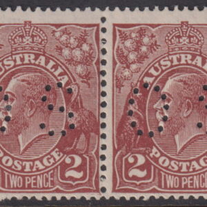 AUSTRALIA - 1928 KGV SM Wmk 2d 'RED-BROWN' Die 2 OS SG Ø103 MNH Cv $650 [E8901]