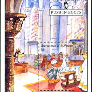 DISNEY - Grenadine of St Vincent - 1992 'PUSS IN BOOTS' Miniature Sheet MNH [E9194]