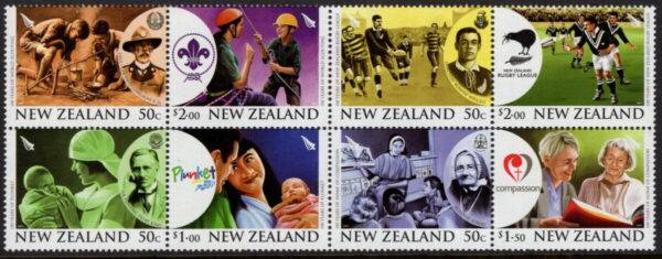 NEW ZEALAND - 2007 'CENTENTARIES' Block of 8 MNH [E9094]