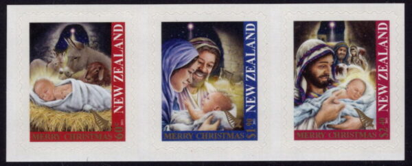 NEW ZEALAND - 2011 'CHRISTMAS' Self Adhesive Strip of 3 MINT [E9110]