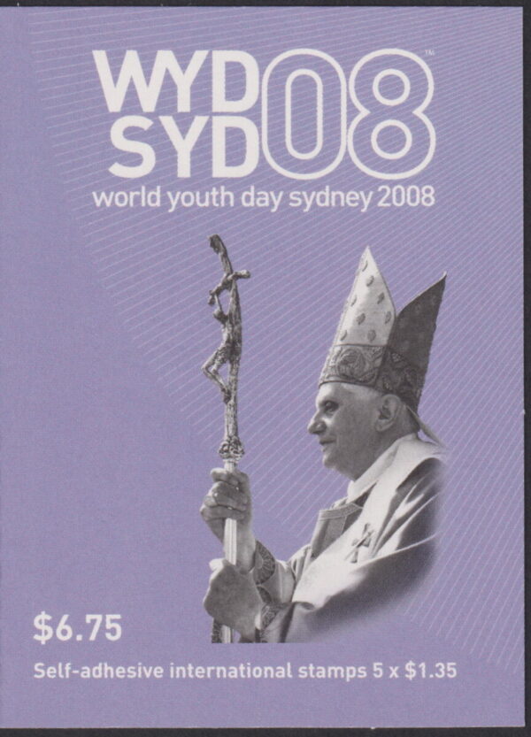 AUSTRALIA - 2008 'WORLD YOUTH DAY SYDNEY' International Self Adhesive Booklet Pane Mint [E9041]