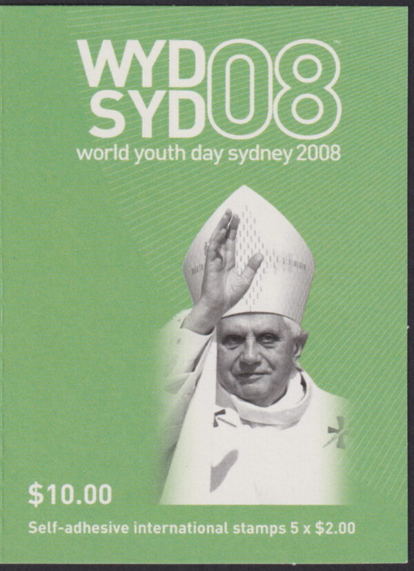 AUSTRALIA - 2008 'WORLD YOUTH DAY SYDNEY' International Self Adhesive Booklet Pane Mint [E9040]