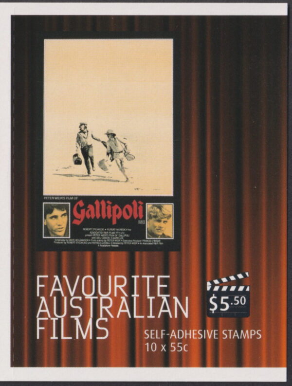 AUSTRALIA - 2008 'FAVOURITE FILMS - Gallipoli' Self Adhesive Booklet Mint [E9028]