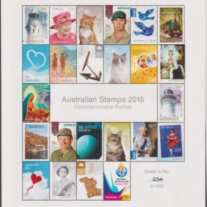 AUSTRALIA - 2015 'COMMEMORATIVE COMPOSITE SHEETS' x 4 Ltd Issue No.234 MNH [E9913]
