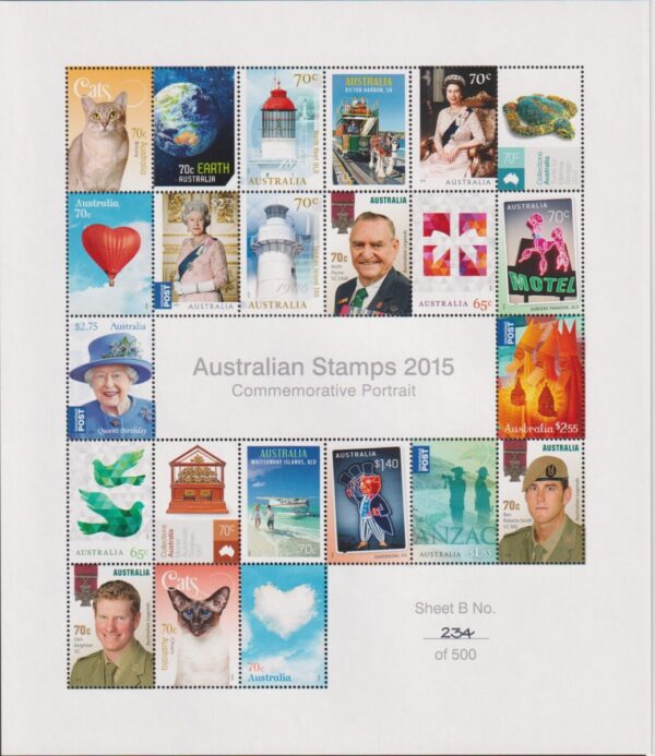 AUSTRALIA - 2015 'COMMEMORATIVE COMPOSITE SHEETS' x 4 Ltd Issue No.234 MNH [E9913]