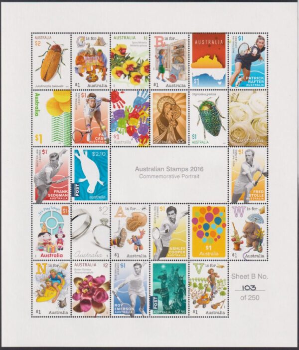 AUSTRALIA - 2016 'COMMEMORATIVE COMPOSITE SHEETS' x 4 Ltd Issue No.103 MNH [E9914]